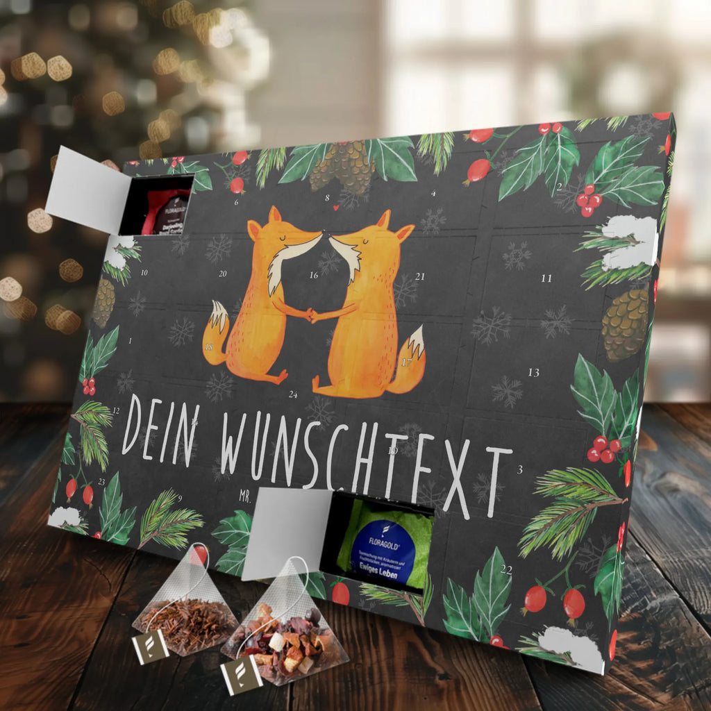 Personalisierter Tee Adventskalender Füchse Liebe Personalisierter Tee Adventskalender, Fuchs, Ehe, Ehemann, Füchse, Liebe, Freundin, Freund, Verlobte, Liebesbeweis, Paar, Liebespaar, Ehefrau, Partner, Fox