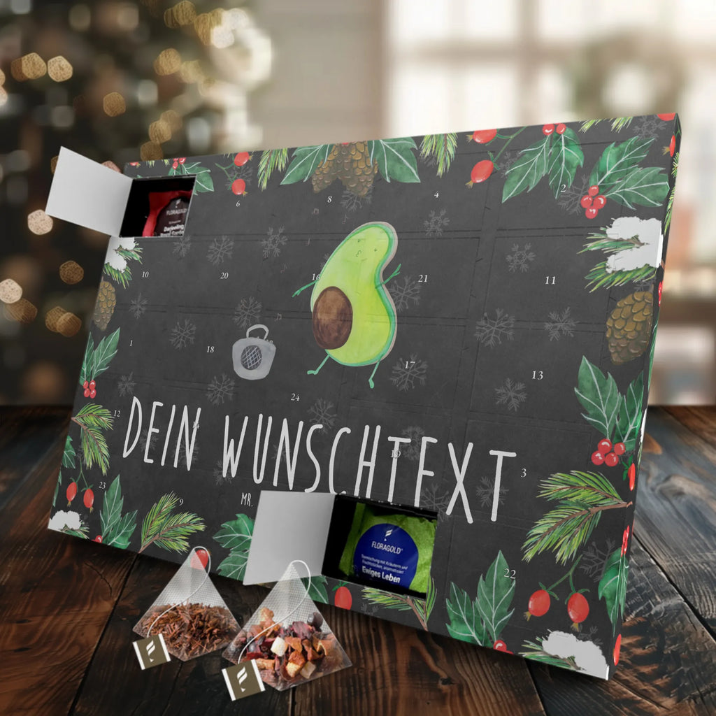 Personalisierter Tee Adventskalender Avocado Tanzen Personalisierter Tee Adventskalender, Vegan, Gesund, Avocado, Veggie