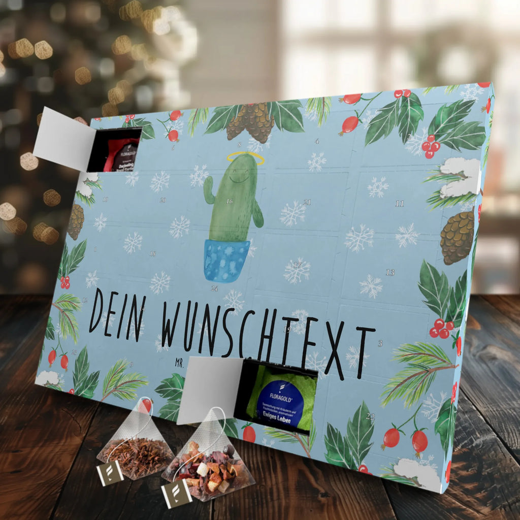Personalisierter Tee Adventskalender Kaktus Heilig Personalisierter Tee Adventskalender, Kaktus, Kakteen, Bruder, Schwestern, Schwester, Freundin, Kind, Eltern, Familie, Frech, Lustig, Heiligenschein