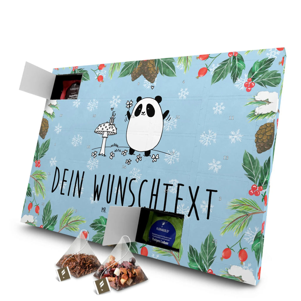 Personalisierter Tee Adventskalender Panda Glück Personalisierter Tee Adventskalender