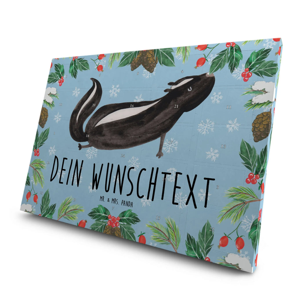 Personalisierter Tee Adventskalender Stinktier Yoga Personalisierter Tee Adventskalender, Skunk, Stinktier, Yoga, Stinki, Raubtier, Liebe, Lebe, Namaste, Wildtier, Stinker, Lache