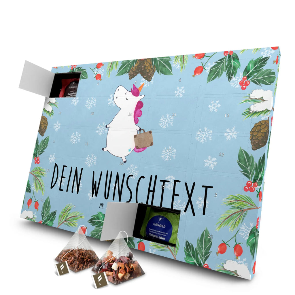 Personalisierter Tee Adventskalender Einhorn Koffer Personalisierter Tee Adventskalender, Unicorn, Einhorn, Einhörner, Einhorn Deko, Kind, Albern, Reise, Gepäck, Abenteuer, Witzig, Verreisen, Lustig, Spaß, Koffer, Erwachsen