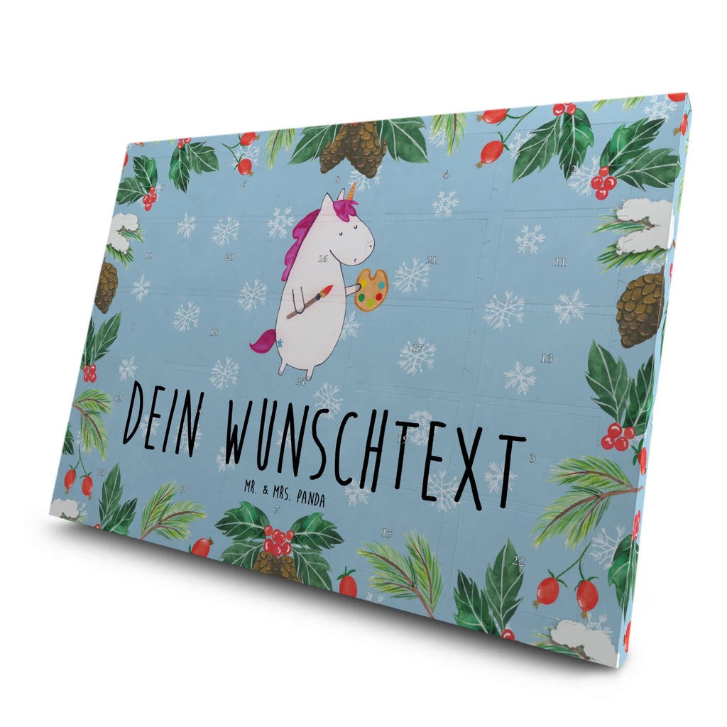 Personalisierter Tee Adventskalender Einhorn Künstler Personalisierter Tee Adventskalender, Unicorn, Einhorn, Einhörner, Einhorn Deko, Geschenk, Englisch, Malen, Maler, Künstler, Farbe, Zeichnen, Welt, Pinsel, Artist, Stift
