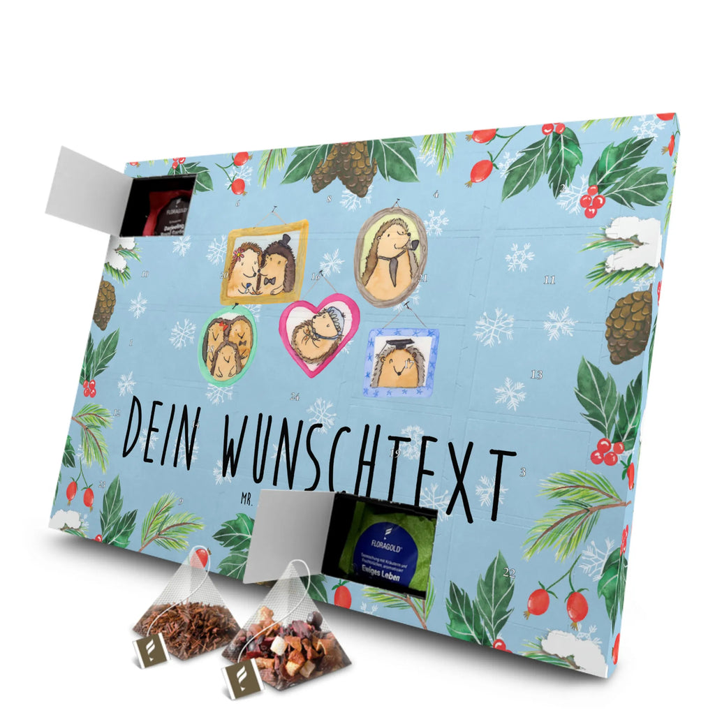 Personalisierter Tee Adventskalender Igel Familie Personalisierter Tee Adventskalender, Vatertag, Familie, Mama, Opa, Oma, Bruder, Schwester, Papa, Muttertag, Bilder, Liebe, Zusammenhalt, Glück, Igel