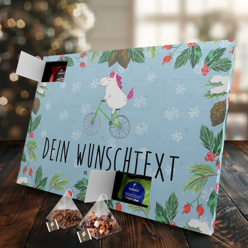 Personalisierter Tee Adventskalender Einhorn Radfahrer Personalisierter Tee Adventskalender, Einhorn, Einhorn Deko, Einhörner, Unicorn, Radfahrer, Rad, Luxusproblem, Kummer, Konfetti, Radfahren, Liebeskummer, Feenstaub, Bike