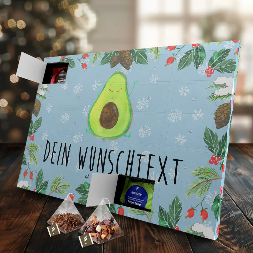 Personalisierter Tee Adventskalender Avocado Glücklich Personalisierter Tee Adventskalender, Avocado, Gesund, Veggie, Vegan, Chaos