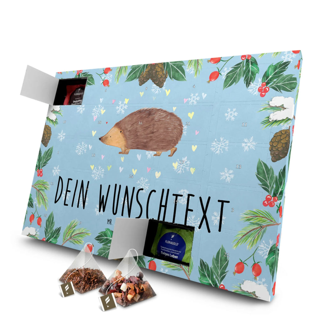 Personalisierter Tee Adventskalender Igel Herzen Personalisierter Tee Adventskalender, Tiermotive, Tiere, Gute Laune, Lustige Sprüche, Liebe, Leben, Herzen, Igel, Kuss, Herz, Vertrauen