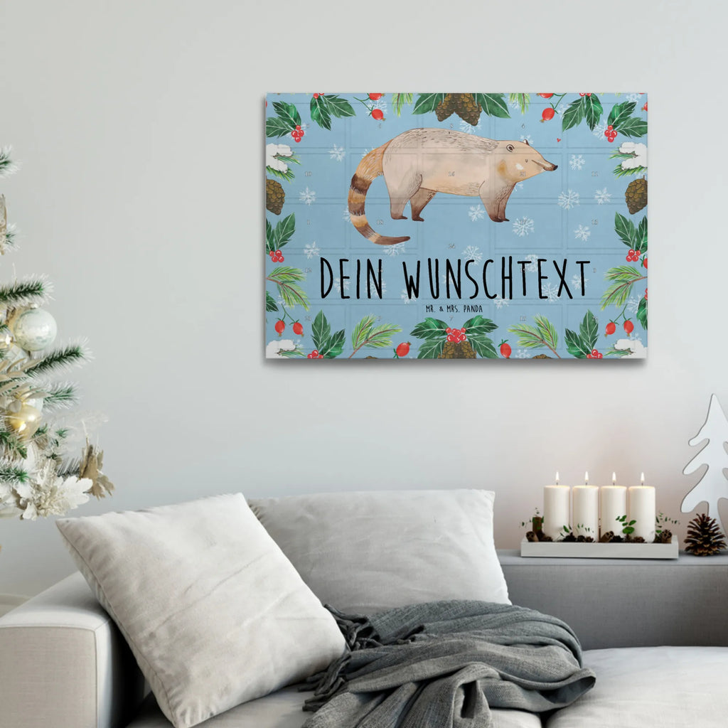 Personalisierter Tee Adventskalender Nasenbär Personalisierter Tee Adventskalender, Tiermotive, Tiere, Gute Laune, Lustige Sprüche, Nasenbär, Bär, Nasenbären, Rüsselbär