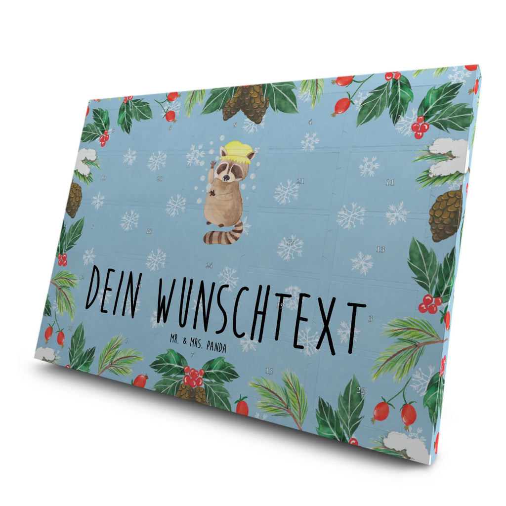 Personalisierter Tee Adventskalender Waschbär Personalisierter Tee Adventskalender, Tiermotive, Tiere, Gute Laune, Lustige Sprüche, Seifenblasen, Plan, Waschbär, Fröhlich, Waschen, Tagträumen