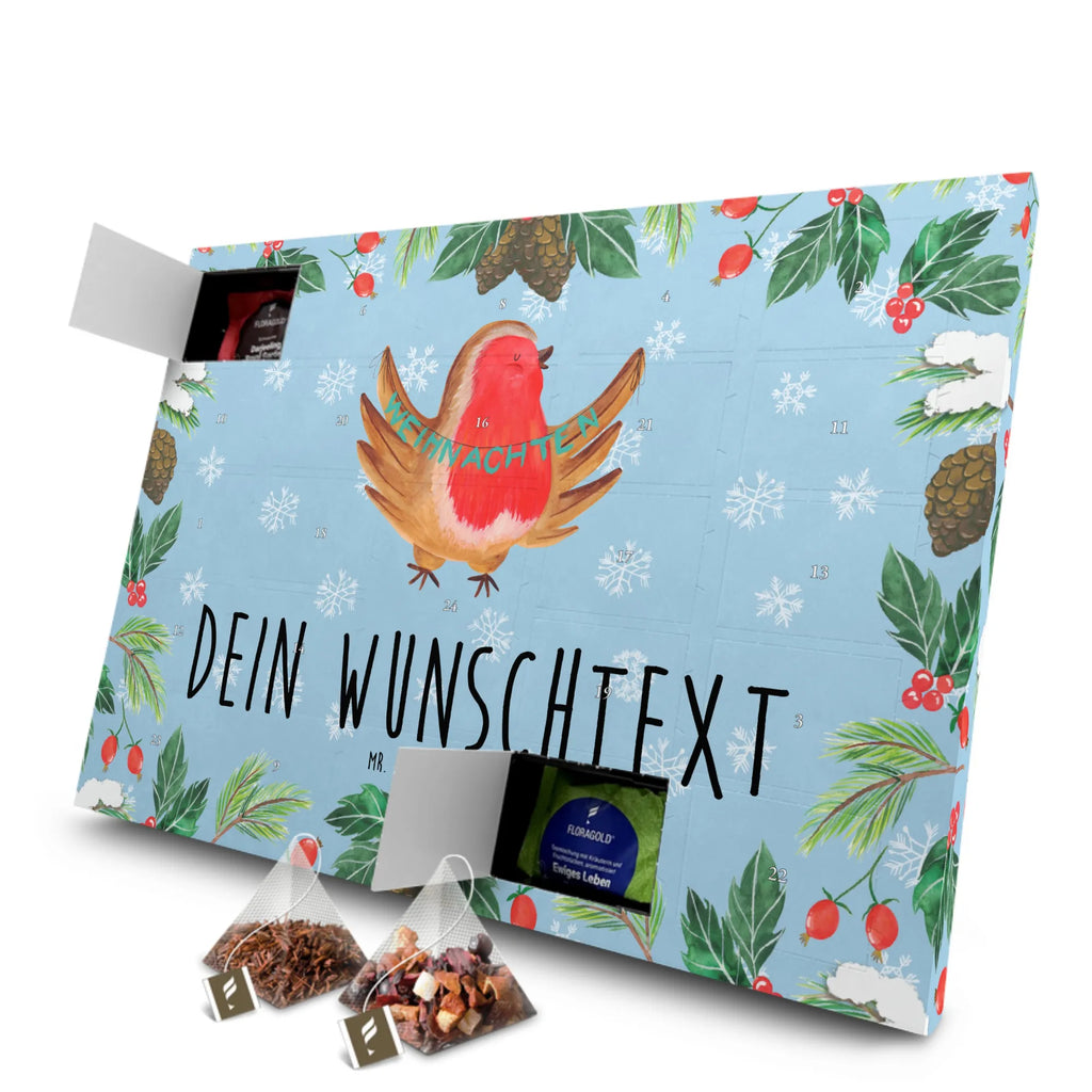 Personalisierter Tee Adventskalender Rotkehlchen Weihnachten Personalisierter Tee Adventskalender, Nikolaus, Winter, Advent, Heiligabend, Wintermotiv, Weihnachten, Weihnachtsdeko, Vogel, Weihnachtsmotiv, Frohe Weihnachten, Weihnachtsgruß, Xmas