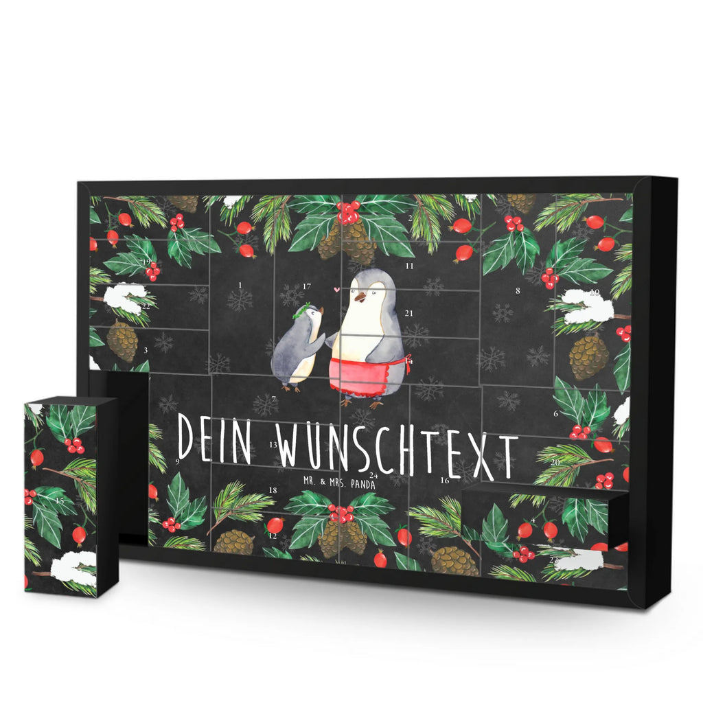 Personalisierter Befüllbarer Adventskalender Pinguin mit Kind Befüllbarer Adventskalender, Adventskalender Zum Selbst Befüllen, Mama, Oma, Opa, Schwester, Papa, Bruder, Muttertag, Vatertag, Familie, Mutti, Geburststag, Geschenk, Mutter, Mami