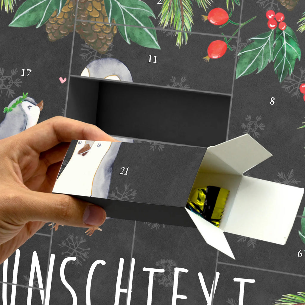 Personalisierter Befüllbarer Adventskalender Pinguin mit Kind Befüllbarer Adventskalender, Adventskalender Zum Selbst Befüllen, Mama, Oma, Opa, Schwester, Papa, Bruder, Muttertag, Vatertag, Familie, Mutti, Geburststag, Geschenk, Mutter, Mami