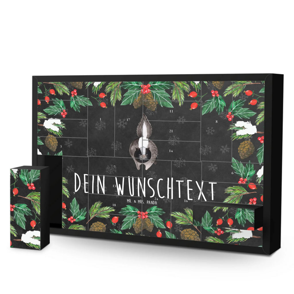 Personalisierter Befüllbarer Adventskalender Stinktier Angriff Befüllbarer Adventskalender, Adventskalender Zum Selbst Befüllen, Stinktier, Skunk, Wildtier, wütend, Drohung, Stinki, Stinker, Raubtier