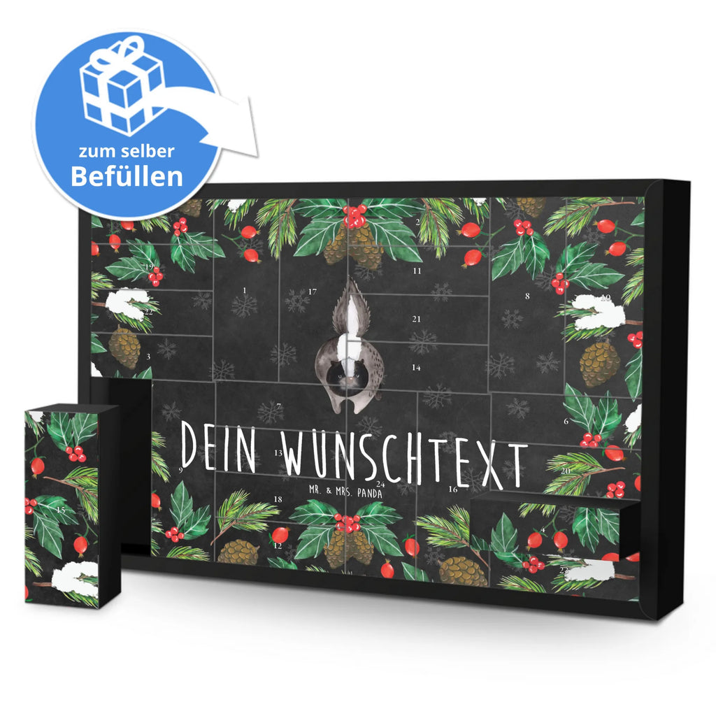 Personalisierter Befüllbarer Adventskalender Stinktier Angriff Befüllbarer Adventskalender, Adventskalender Zum Selbst Befüllen, Stinktier, Skunk, Wildtier, wütend, Drohung, Stinki, Stinker, Raubtier