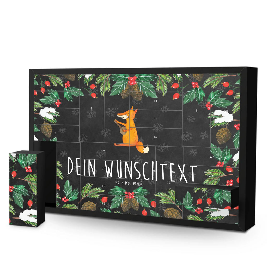 Personalisierter Befüllbarer Adventskalender Fuchs Gitarre Adventskalender Zum Selbst Befüllen, Befüllbarer Adventskalender, Fuchs, Geschenk Musiker, Musik Spruch, Sängerin, Sänger, Musikerin, Füchse, Gitarre