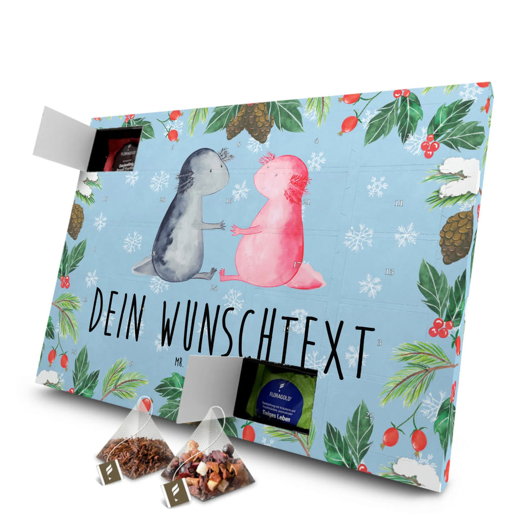 Personalisierter Tee Adventskalender Axolotl Liebe Personalisierter Tee Adventskalender, Axolotl, Molch, Verlobter, Freund, Lurche, Liebesbeweis, Liebe, Jahrestag, Große Liebe, Valentinstag, Axolot, Lurch, Schwanzlurch, Ehemann