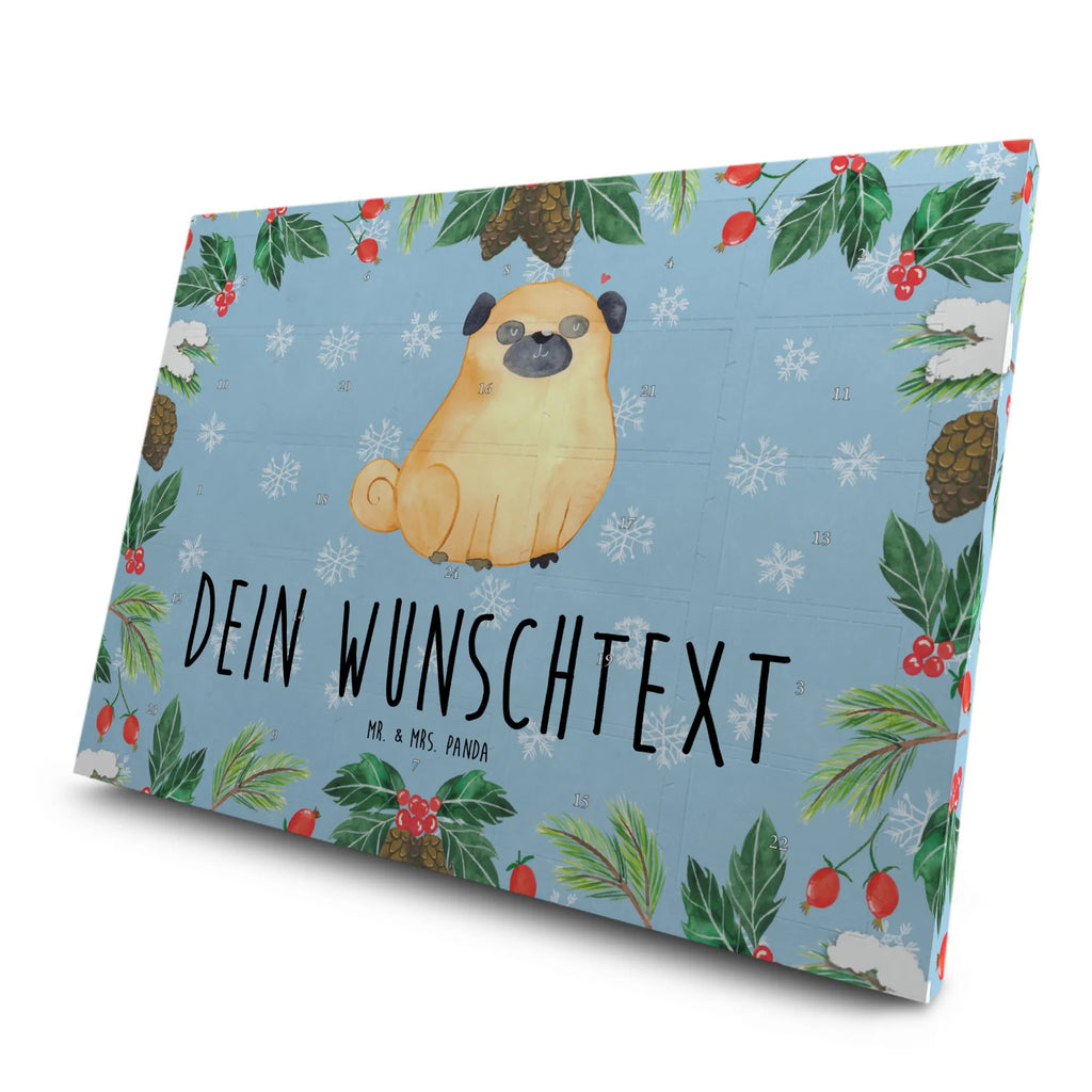 Personalisierter Tee Adventskalender Mops Personalisierter Tee Adventskalender, Hunderasse, Tierliebhaber, Hundemotiv, Haustier, Hundebesitzer, Hund, Sprüche, Mops, Liebe, Hundeliebe