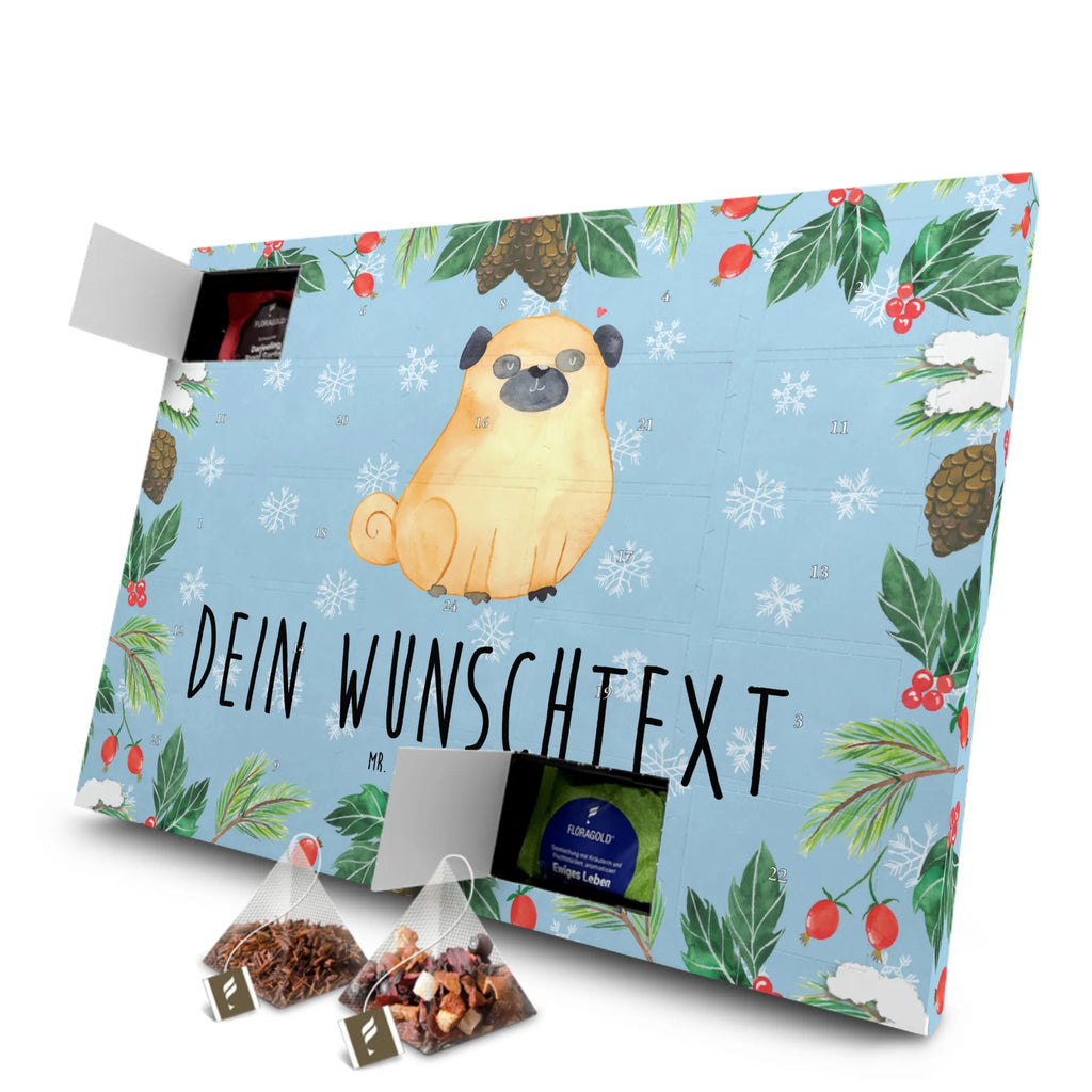 Personalisierter Tee Adventskalender Mops Personalisierter Tee Adventskalender, Hunderasse, Tierliebhaber, Hundemotiv, Haustier, Hundebesitzer, Hund, Sprüche, Mops, Liebe, Hundeliebe