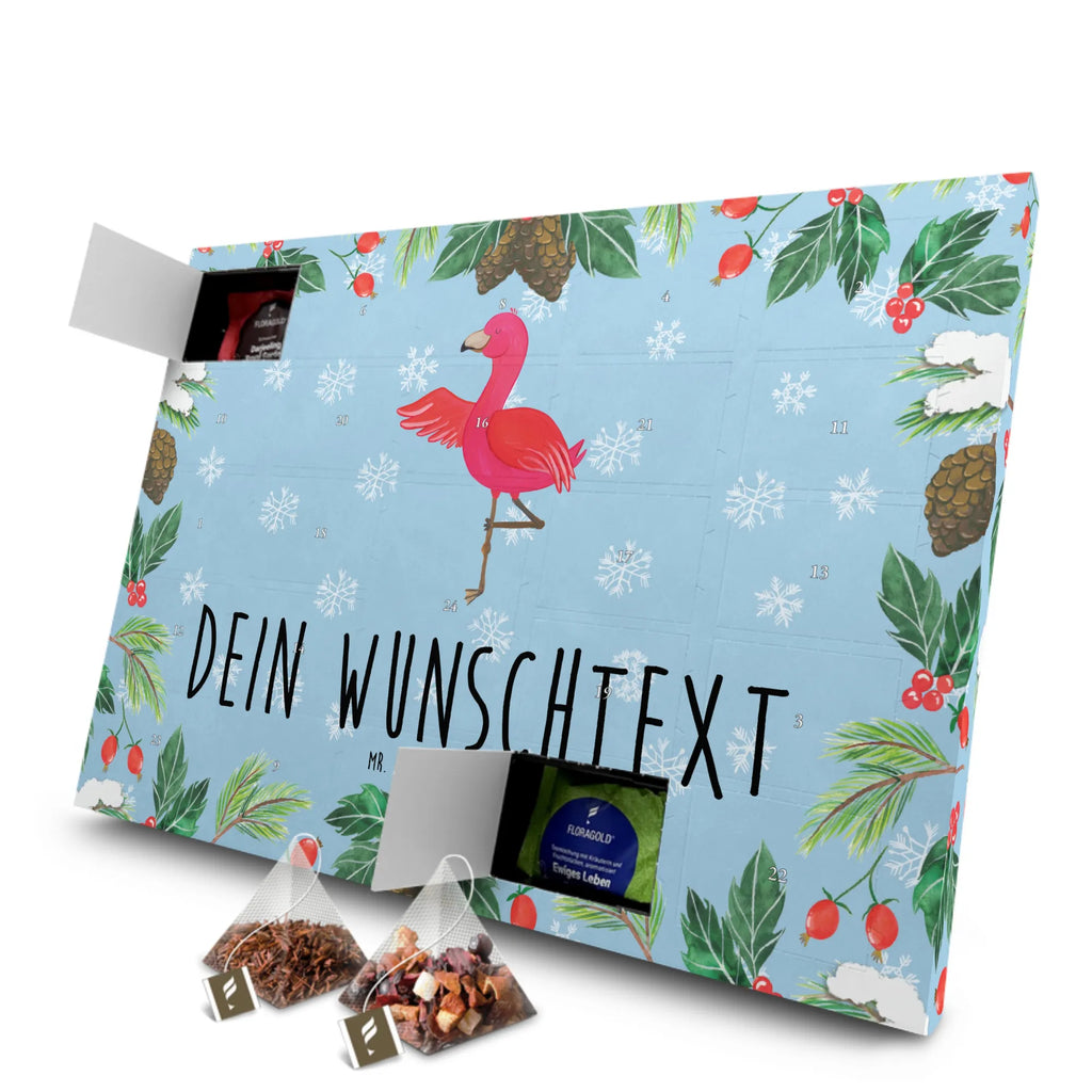 Personalisierter Tee Adventskalender Flamingo Yoga Personalisierter Tee Adventskalender, Flamingo, Yoga, Aufregen, Namaste, Ärger, Tiefenentspannung, Entspannung, Vogel, Achtsamkeit, Yoga-Übung