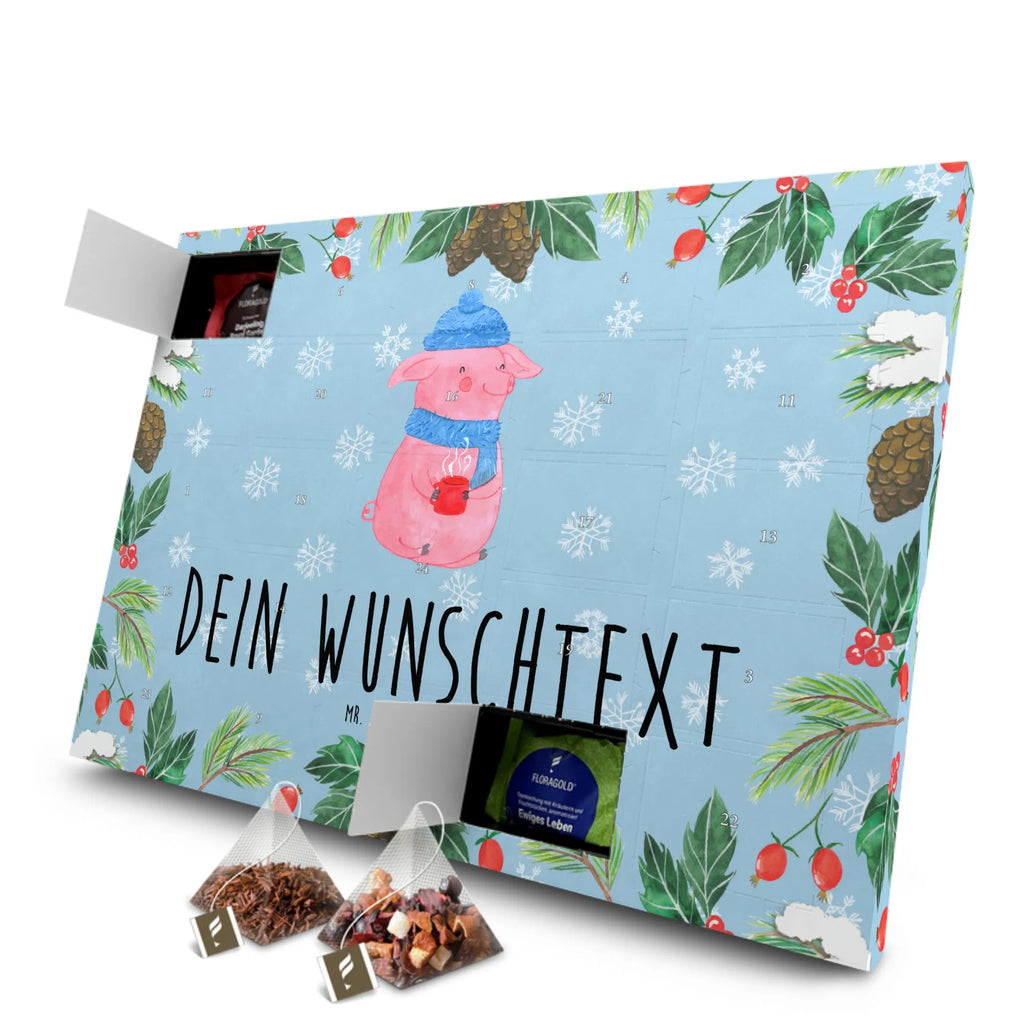 Personalisierter Tee Adventskalender Schweinchen Glühwein Personalisierter Tee Adventskalender, Nikolaus, Winter, Advent, Heiligabend, Wintermotiv, Weihnachten, Weihnachtsdeko, Spruch, Weihnachtsmarkt, Glühwein, Betrunken