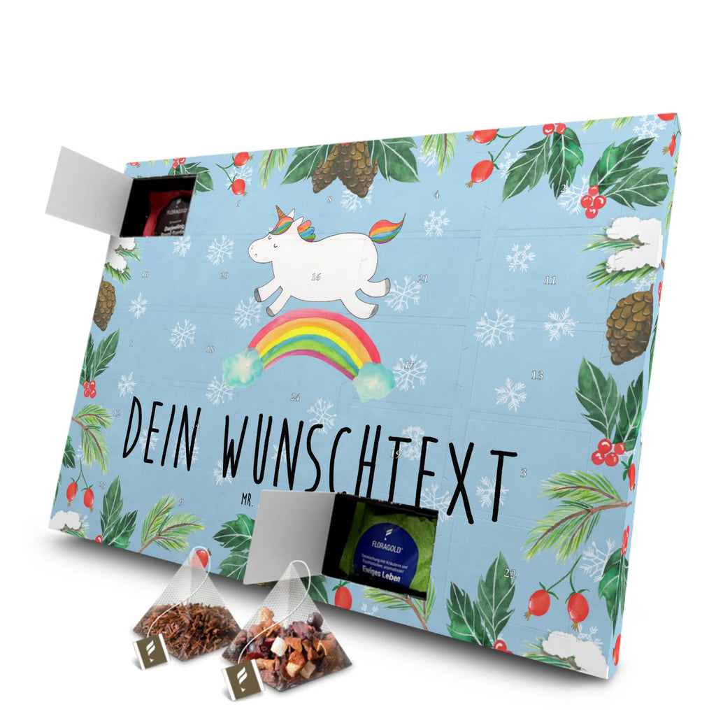 Personalisierter Tee Adventskalender Einhorn Regenbogen Personalisierter Tee Adventskalender, Einhorn, Einhorn Deko, Einhörner, Unicorn, Regenbogen, Einhornautobahn, Glitzer, Einhornpower, Erwachsenwerden