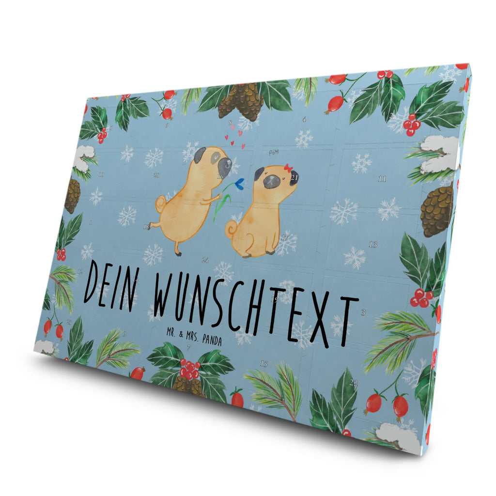 Personalisierter Tee Adventskalender Mops Verliebt Personalisierter Tee Adventskalender, Hunderasse, Tierliebhaber, Hundemotiv, Haustier, Hundebesitzer, Hund, Sprüche, Hundeliebe, Mops, Liebe, Partner, Verliebt, Liebesspruch. Verlobt, Geschenk Freund, Möpse