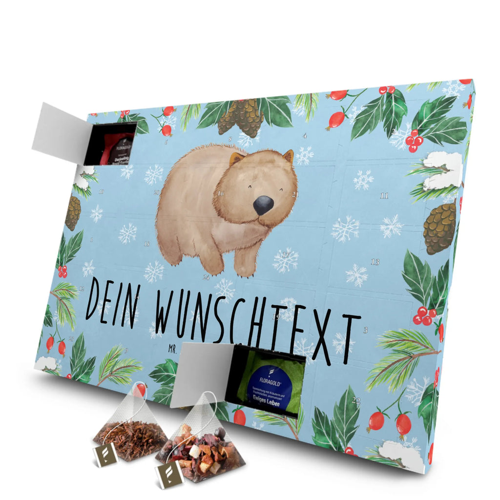 Personalisierter Tee Adventskalender Wombat Personalisierter Tee Adventskalender, Tiermotive, Tiere, Gute Laune, Lustige Sprüche, Wombat, Spruch, Motivation, Australien, Das Leben Ist schön