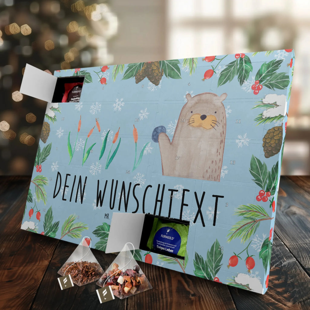 Personalisierter Tee Adventskalender Otter Stein Personalisierter Tee Adventskalender, Seeotter, Otter, Fischotter, Otter Seeotter See Otter