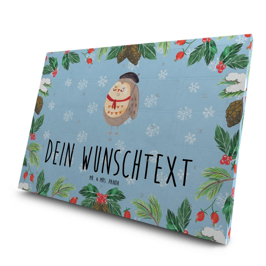 Personalisierter Tee Adventskalender Eule Frankreich Personalisierter Tee Adventskalender, Eule, Eule Deko, Owl, Eulen, Frankreich, Spruch Französisch, Das Leben Ist schön, La Vie Est Belle, Spruch schön, Hibou