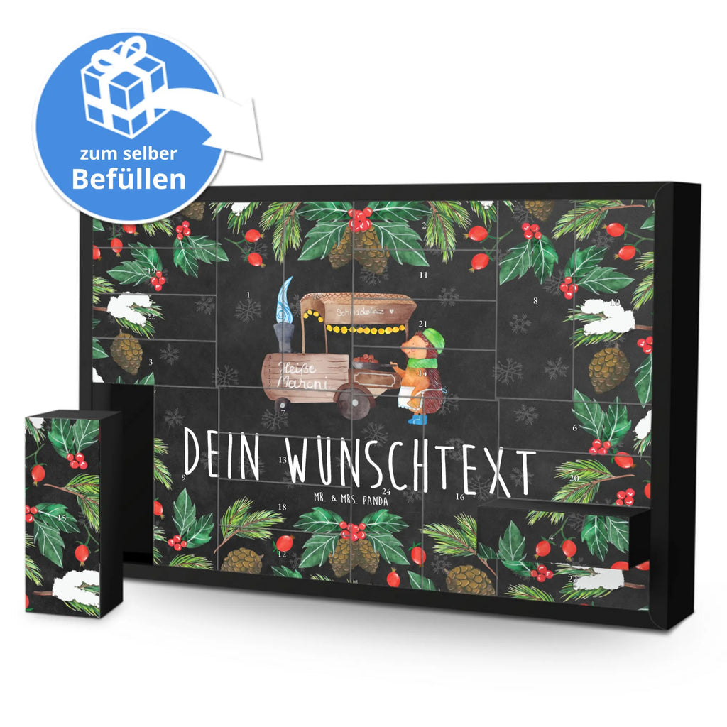 Personalisierter Befüllbarer Adventskalender Igel Maronen Adventskalender Zum Selbst Befüllen, Befüllbarer Adventskalender, Advent, Winter, Heiligabend, Wintermotiv, Nikolaus, Weihnachten, Weihnachtsdeko, Kastanien, Maronen, Weihnachtsmarkt, Duft