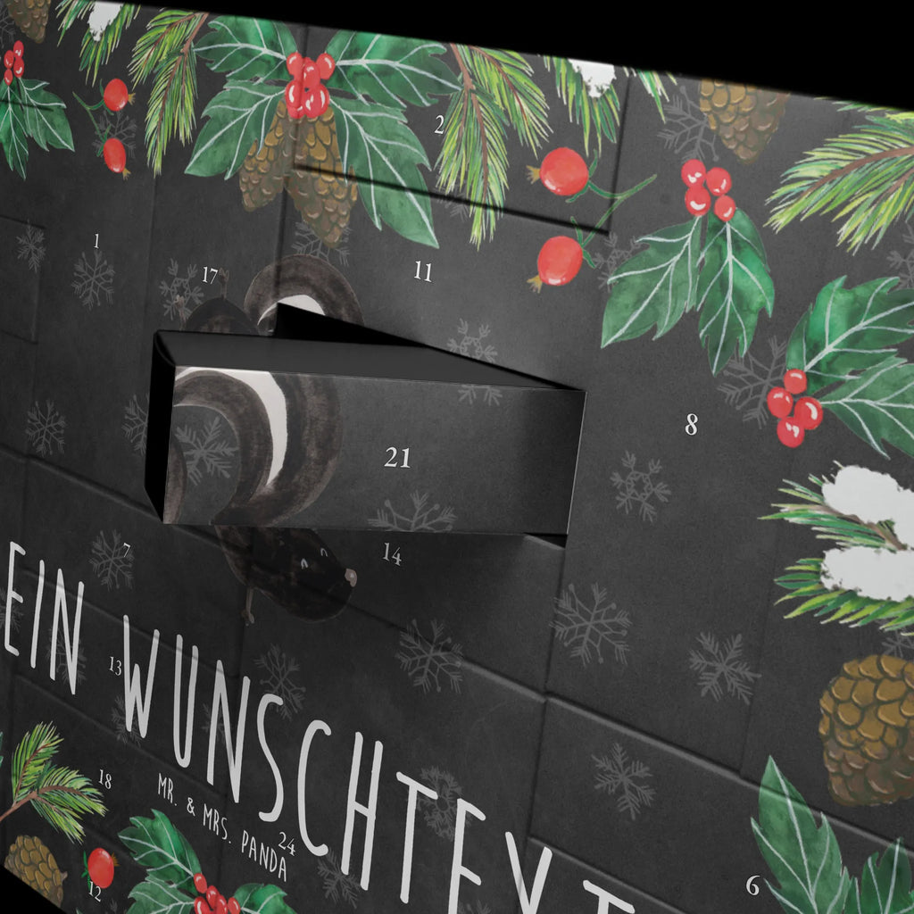 Personalisierter Befüllbarer Adventskalender Stinktier Handstand Befüllbarer Adventskalender, Adventskalender Zum Selbst Befüllen, Skunk, Stinktier, Stinker, Raubtier, Wildtier, Verpielt, Stinki, Kind, Spielplatz