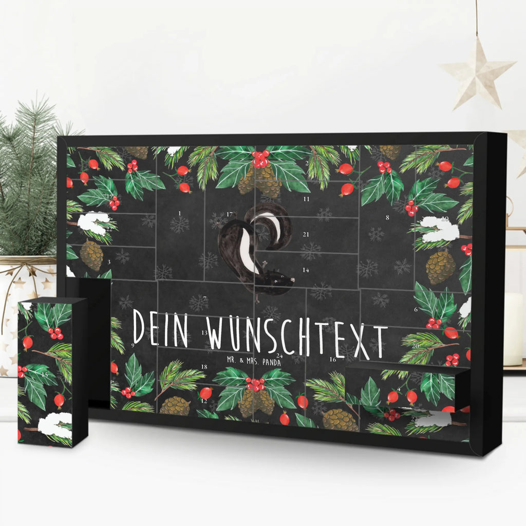 Personalisierter Befüllbarer Adventskalender Stinktier Handstand Befüllbarer Adventskalender, Adventskalender Zum Selbst Befüllen, Skunk, Stinktier, Stinker, Raubtier, Wildtier, Verpielt, Stinki, Kind, Spielplatz