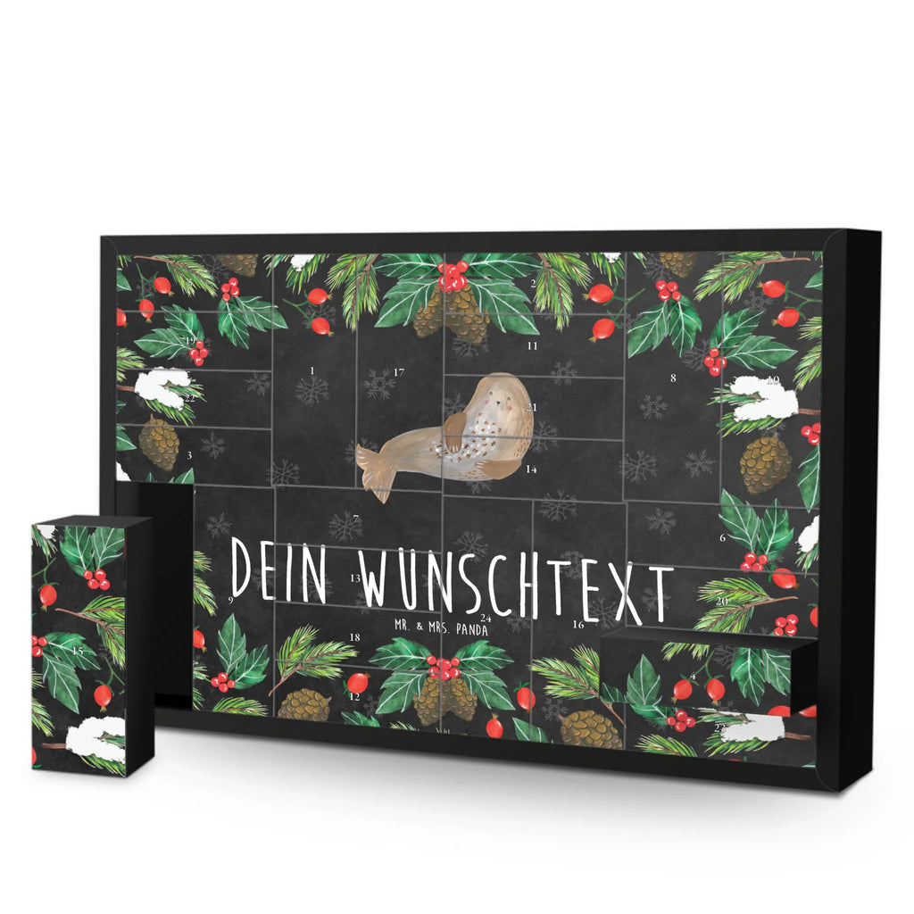Personalisierter Befüllbarer Adventskalender Robbe Lachen Befüllbarer Adventskalender, Adventskalender Zum Selbst Befüllen, Tiermotive, Tiere, Gute Laune, Lustige Sprüche, Strand, Seehund, Robben, Meerestier, Nordsee, Ostsee, Robbe
