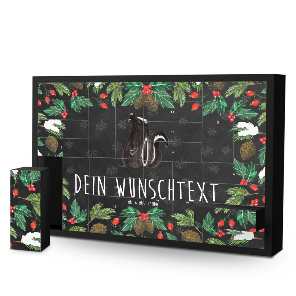 Personalisierter Befüllbarer Adventskalender Stinktier Sitzen Befüllbarer Adventskalender, Adventskalender Zum Selbst Befüllen, Stinktier, Skunk, Besserwisser, Recht, Wildtier, Stinker, Raubtier, Spruch, Stinki, Büro