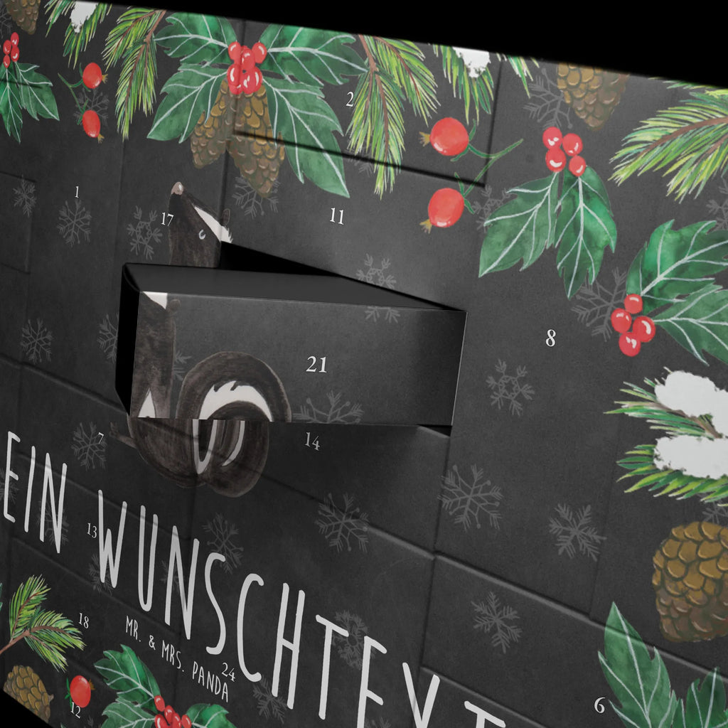 Personalisierter Befüllbarer Adventskalender Stinktier Sitzen Befüllbarer Adventskalender, Adventskalender Zum Selbst Befüllen, Stinktier, Skunk, Besserwisser, Recht, Wildtier, Stinker, Raubtier, Spruch, Stinki, Büro