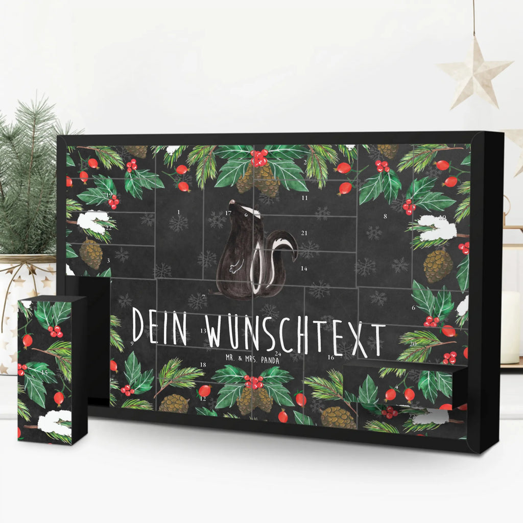 Personalisierter Befüllbarer Adventskalender Stinktier Sitzen Befüllbarer Adventskalender, Adventskalender Zum Selbst Befüllen, Stinktier, Skunk, Besserwisser, Recht, Wildtier, Stinker, Raubtier, Spruch, Stinki, Büro