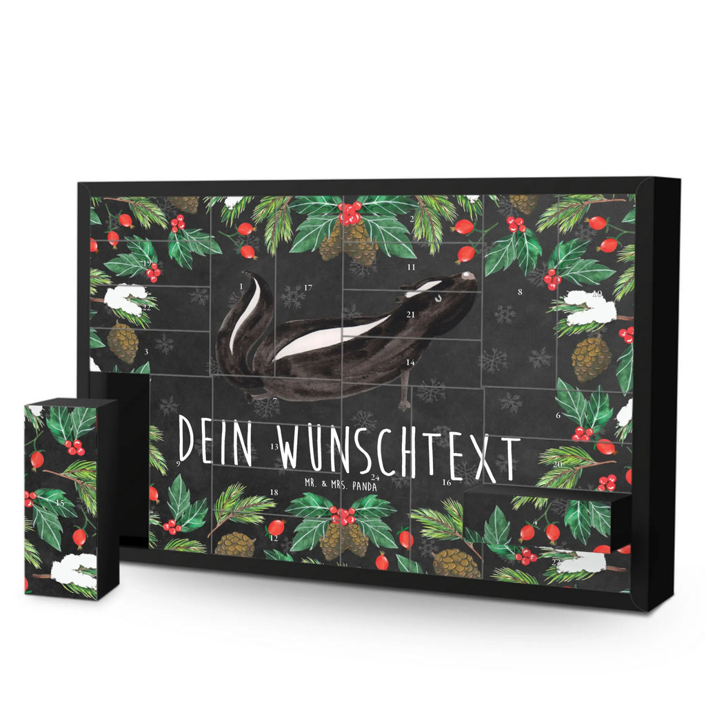 Personalisierter Befüllbarer Adventskalender Stinktier Yoga Befüllbarer Adventskalender, Adventskalender Zum Selbst Befüllen, Skunk, Stinktier, Raubtier, Liebe, Lache, Namaste, Stinker, Lebe, Stinki, Yoga, Wildtier