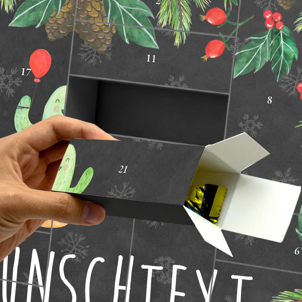 Personalisierter Befüllbarer Adventskalender Kaktus Luftballon Adventskalender Zum Selbst Befüllen, Befüllbarer Adventskalender, Kaktus, Kakteen, Büroalltag, Freude, Büro, Ausbildung, Prüfung, Stress, Neustart, Luftballon, Freund, Freundin