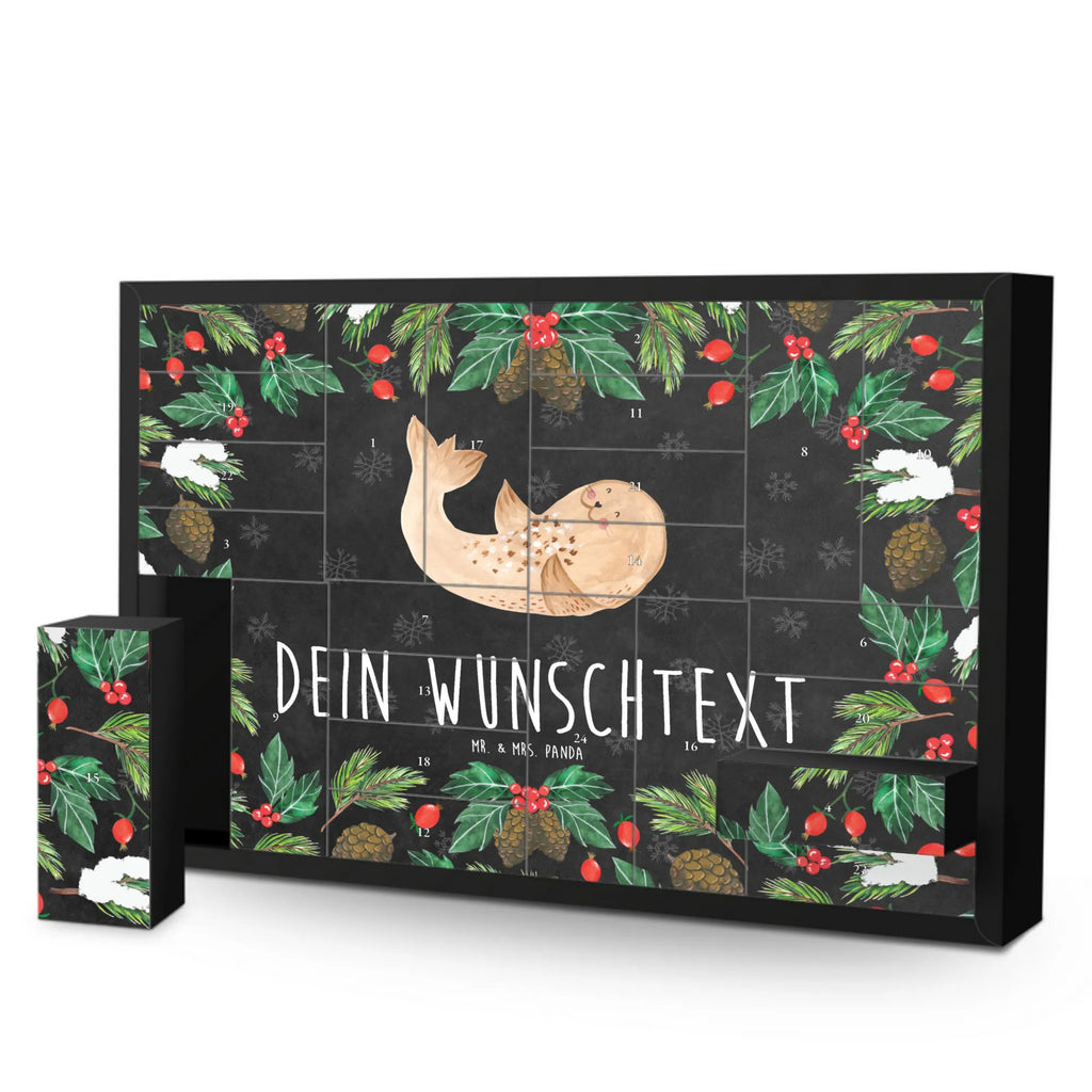Personalisierter Befüllbarer Adventskalender Robbe Liegen Befüllbarer Adventskalender, Adventskalender Zum Selbst Befüllen, Tiermotive, Tiere, Gute Laune, Lustige Sprüche, Ostsee, Robben, Meerestier, Freude, Lachen, Seehund, Strand, Nordsee, Robbe