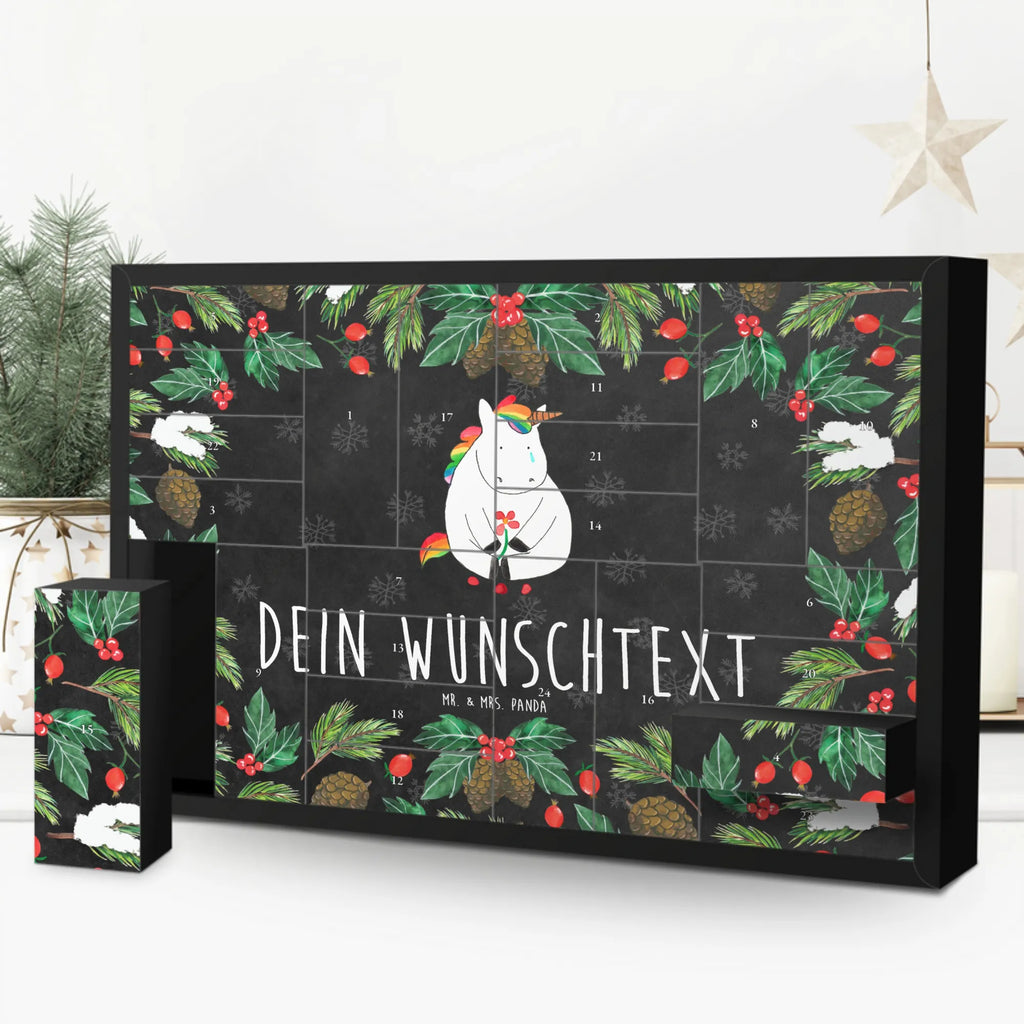 Personalisierter Befüllbarer Adventskalender Einhorn Traurig Befüllbarer Adventskalender, Adventskalender Zum Selbst Befüllen, Einhorn, Einhorn Deko, Einhörner, Unicorn, Trauer, Grußkarte, Glitzer, Liebe, Blume, Freunde, Trösten. Freundschaft