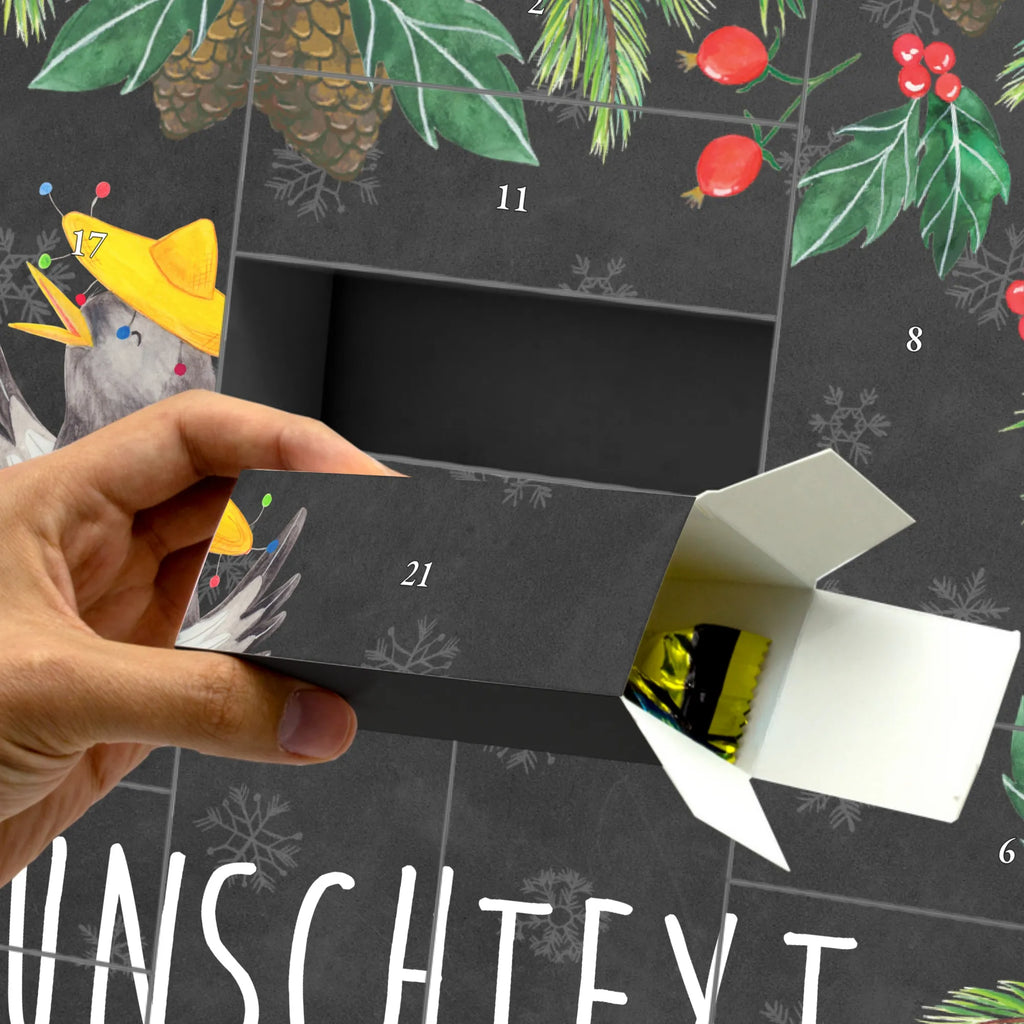 Personalisierter Befüllbarer Adventskalender Rabe Sombrero Adventskalender Zum Selbst Befüllen, Befüllbarer Adventskalender, Tiermotive, Tiere, Gute Laune, Lustige Sprüche, Glück Spruch, glücklich sein, Vögel, Vogel, Froh, Elster, Spruch Positiv, Rabe, Motivation, Fröhlich sein