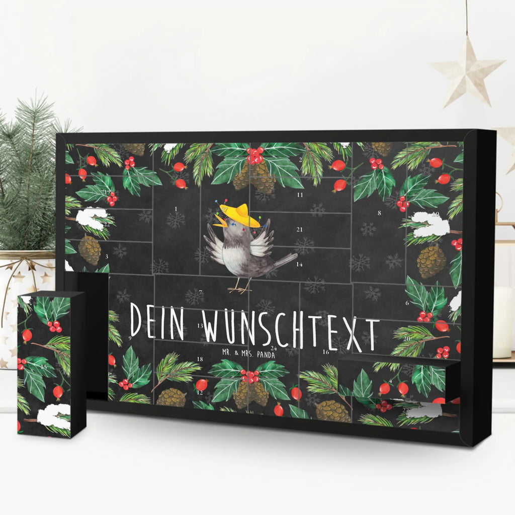 Personalisierter Befüllbarer Adventskalender Rabe Sombrero Adventskalender Zum Selbst Befüllen, Befüllbarer Adventskalender, Tiermotive, Tiere, Gute Laune, Lustige Sprüche, Glück Spruch, glücklich sein, Vögel, Vogel, Froh, Elster, Spruch Positiv, Rabe, Motivation, Fröhlich sein