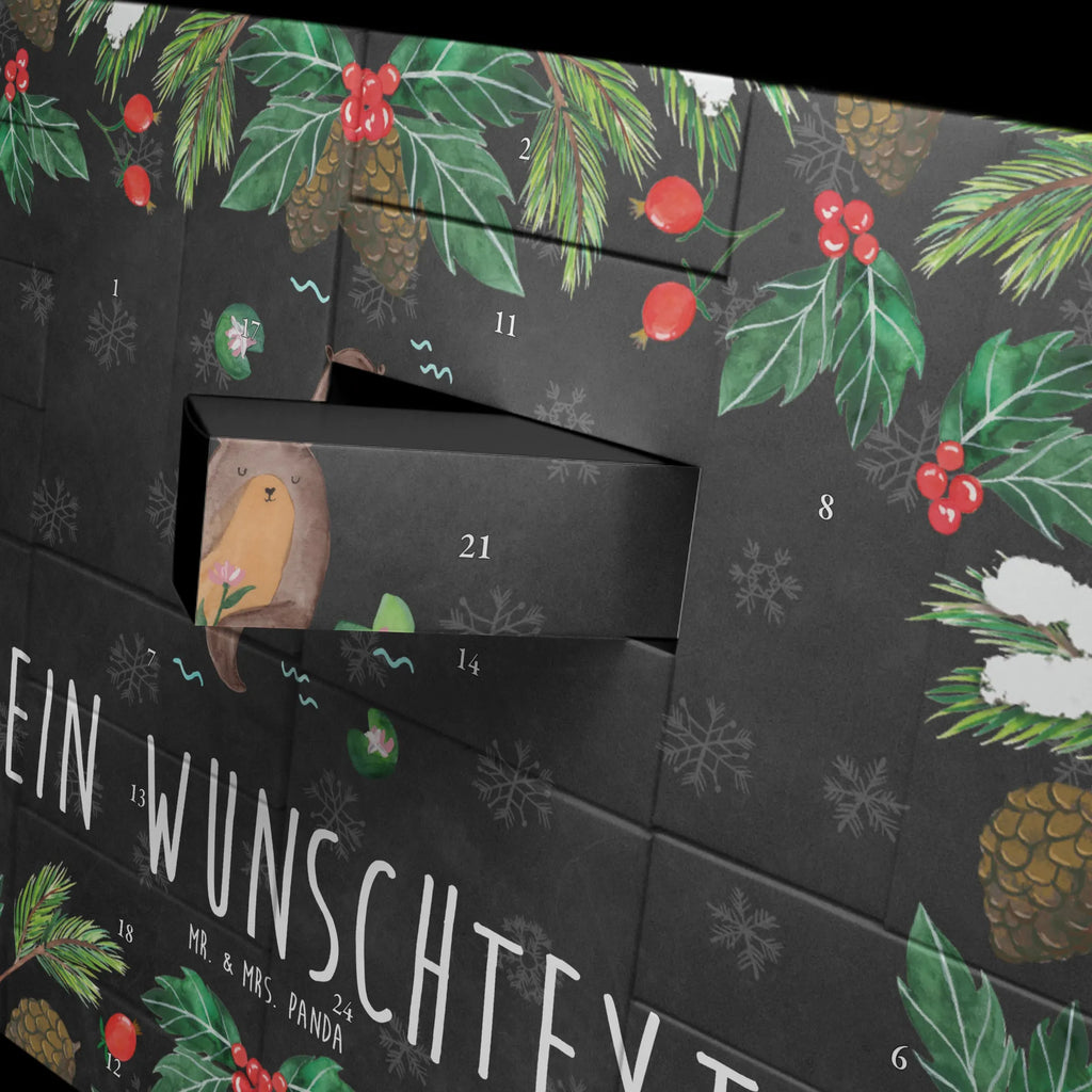 Personalisierter Befüllbarer Adventskalender Otter Seerose Befüllbarer Adventskalender, Adventskalender Zum Selbst Befüllen, Seeotter, Otter, Fischotter, Otter Seeotter See Otter