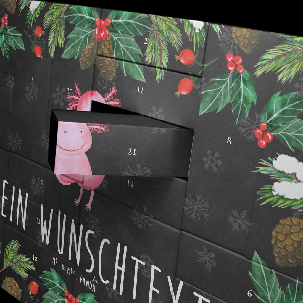 Personalisierter Befüllbarer Adventskalender Axolotl Glücklich Befüllbarer Adventskalender, Adventskalender Zum Selbst Befüllen, Axolotl, Molch, Gute Laune, Motivation, Lurche, Lurch, Axolot, Schwanzlurch