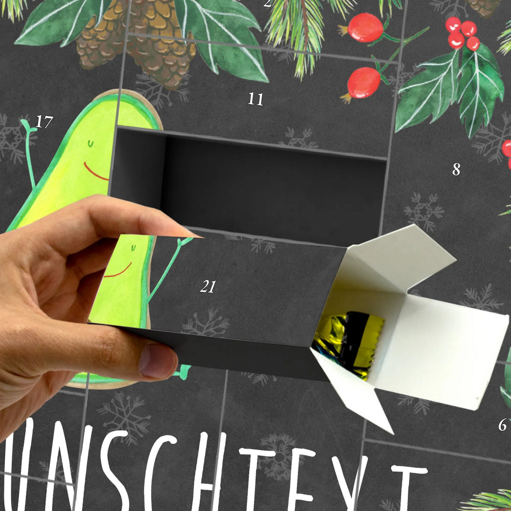 Personalisierter Befüllbarer Adventskalender Avocado Glücklich Befüllbarer Adventskalender, Adventskalender Zum Selbst Befüllen, Avocado, Gesund, Veggie, Vegan, Chaos