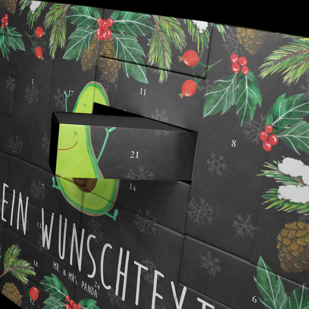 Personalisierter Befüllbarer Adventskalender Avocado Glücklich Befüllbarer Adventskalender, Adventskalender Zum Selbst Befüllen, Avocado, Gesund, Veggie, Vegan, Chaos