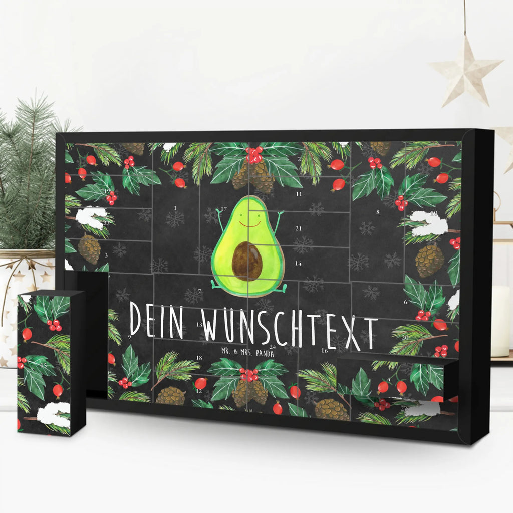 Personalisierter Befüllbarer Adventskalender Avocado Glücklich Befüllbarer Adventskalender, Adventskalender Zum Selbst Befüllen, Avocado, Gesund, Veggie, Vegan, Chaos