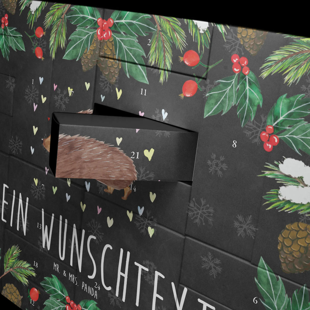 Personalisierter Befüllbarer Adventskalender Igel Herzen Adventskalender Zum Selbst Befüllen, Befüllbarer Adventskalender, Tiermotive, Tiere, Gute Laune, Lustige Sprüche, Kuss, Herzen, Igel, Herz, Vertrauen, Leben, Liebe