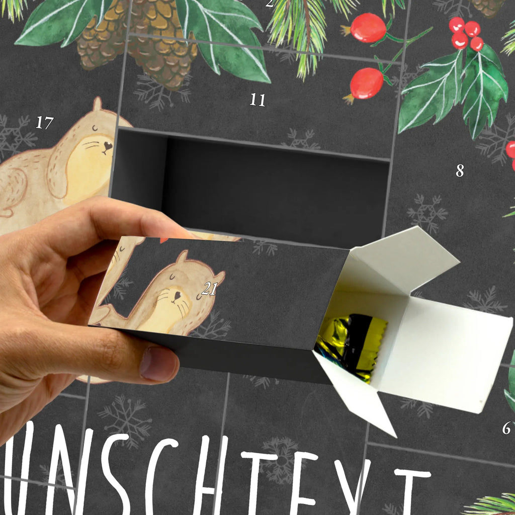 Personalisierter Befüllbarer Adventskalender Otter Hände halten Adventskalender Zum Selbst Befüllen, Befüllbarer Adventskalender, Seeotter, Otter, Fischotter, Otter Seeotter See Otter