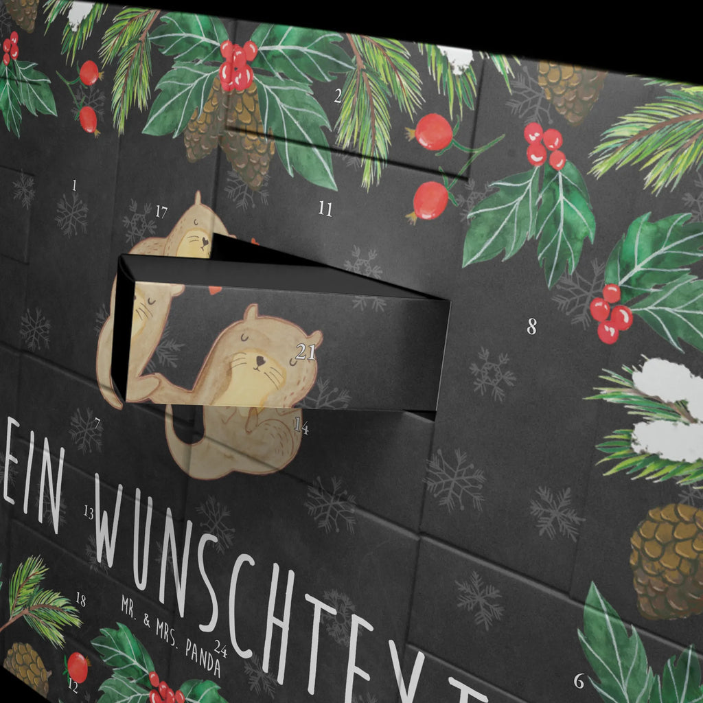 Personalisierter Befüllbarer Adventskalender Otter Hände halten Adventskalender Zum Selbst Befüllen, Befüllbarer Adventskalender, Seeotter, Otter, Fischotter, Otter Seeotter See Otter